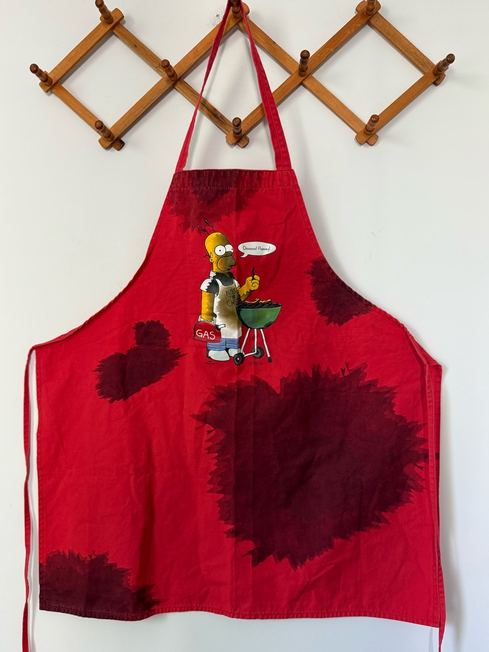 Vintage 2003 Y2k The Simpson Graphic BBQ Apron